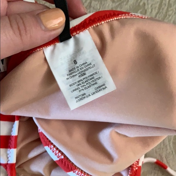 Jcrew tie back striped one piece size 8 - Picture 7 of 7